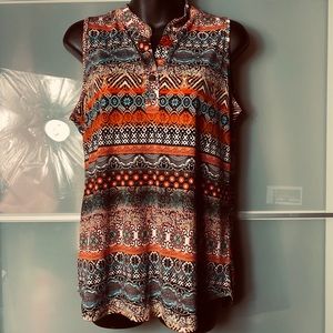 Claudia Richard Womens Sleeveless Top Size M